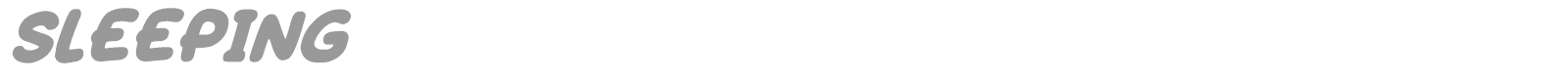 Sleeping font preview